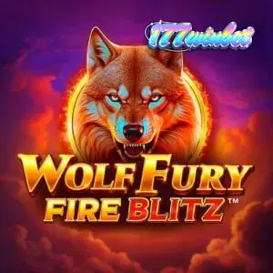 Tampilan visual slot Wolf Fury Fire Blitz dengan tema serigala dan api
